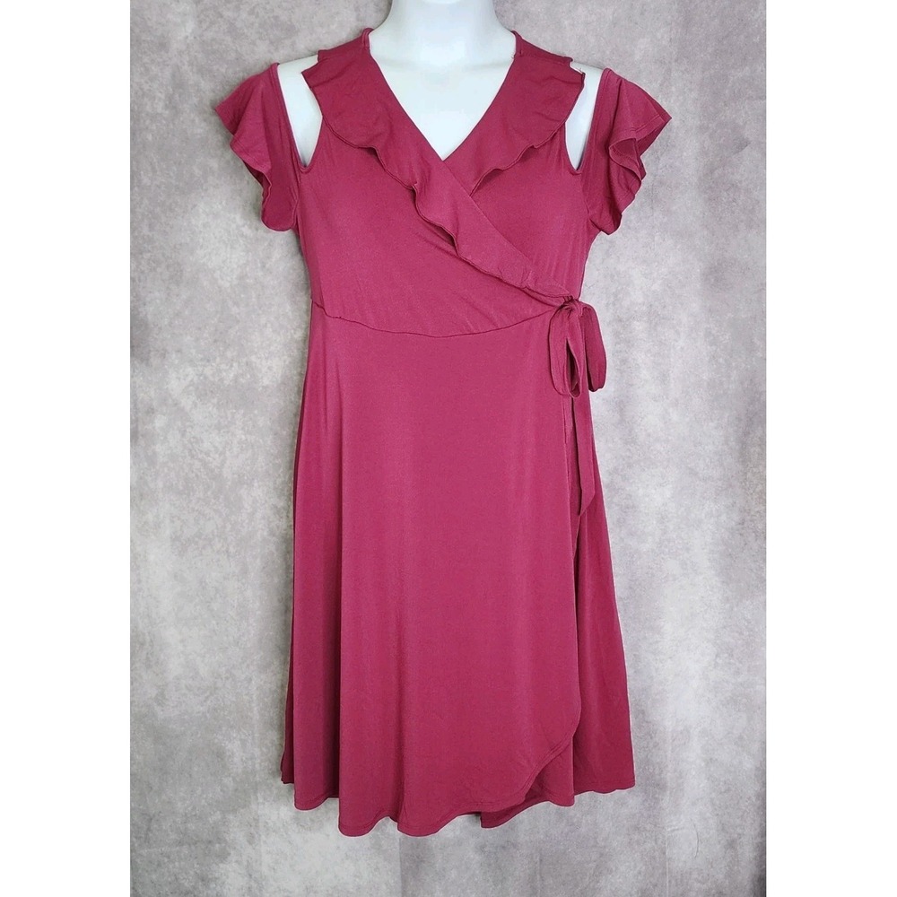 Torrid Size 00 M/L TORRID Cold Shoulder Wrap Skater Mini‎ Dress NWT MSRP $69.50